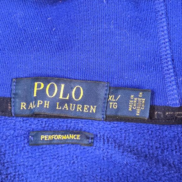 Polo Ralph Lauren Performance Hoodie XL Blue Full Zip Sweatshirt - Picture 4 of 16